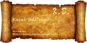 Kazai Dániel névjegykártya
